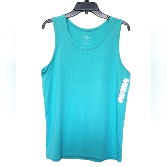 Teal Tank Top with Wide Straps and Relaxed Fit - Picture 3 of 6